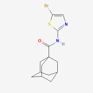 molecular formula C14H17BrN2OS B8545590 N-(5-bromo-1,3-thiazol-2-yl)adamantane-1-carboxamide 