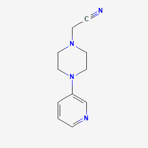 molecular formula C11H14N4 B8545592 (4-Pyridin-3-yl-piperazin-1-yl)-acetonitrile 