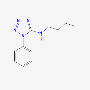 molecular formula C11H15N5 B8545618 N-Butyl-N-(1-phenyltetrazol-5-yl)amine 