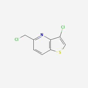 molecular formula C8H5Cl2NS B8545648 3-Chloro-5-(chloromethyl)thieno[3,2-b]-pyridine 