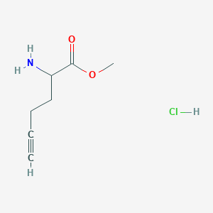 molecular formula C7H12ClNO2 B8545675 Methyl 2-aminohex-5-ynoate hydrochloride 