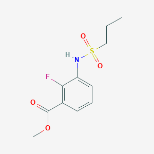 molecular formula C11H14FNO4S B8545687 2-Fluoro-3-(propane-1-sulfonylamino)-benzoic acid methyl ester 