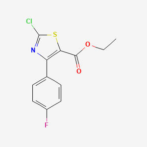 Ethyl 2-chloro-4-(p-fluorophenyl)-5-thiazolecarboxylate