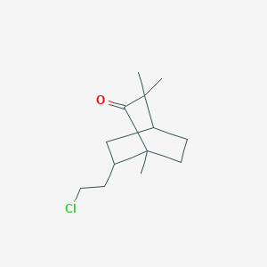 B8545694 6-(2-Chloroethyl)-1,3,3-trimethylbicyclo[2.2.2]octan-2-one CAS No. 59153-94-5