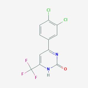 molecular formula C11H5Cl2F3N2O B8545698 4-(3,4-dichloro-phenyl)-6-trifluoromethyl-1H-pyrimidin-2-one 