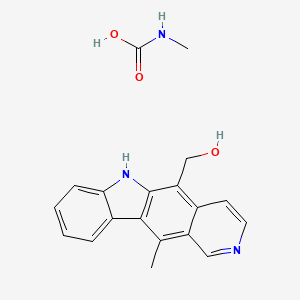 molecular formula C19H19N3O3 B8545703 5-(Hydroxymethyl)-11-methyl-6H-pyrido [4,3-b] carbazole N-Methylcarbamate 