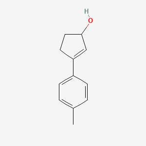 molecular formula C12H14O B8545752 3-p-Tolyl-cyclopent-2-en-1-ol 