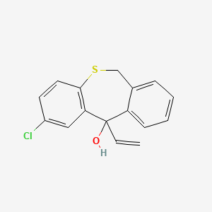molecular formula C16H13ClOS B8545755 Dibenzo[b,E]thiepin-11-ol, 2-chloro-11-ethenyl- 