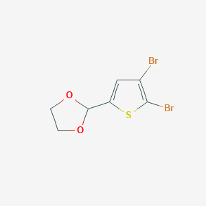 molecular formula C7H6Br2O2S B8545771 2-(4,5-Dibromo-2-thienyl)-1,3-dioxolane CAS No. 58267-86-0