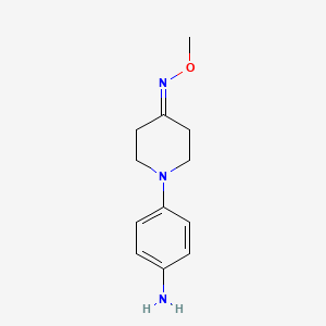 molecular formula C12H17N3O B8545784 1-(4-amino-phenyl)-piperidin-4-one O-methyl-oxime 