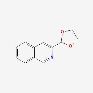 molecular formula C12H11NO2 B8545808 3-(1,3-Dioxolan-2-yl)isoquinoline 