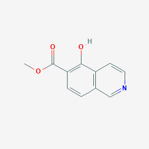 molecular formula C11H9NO3 B8545818 5-Hydroxy-6-isoquinolinecarboxylic acid methyl ester 