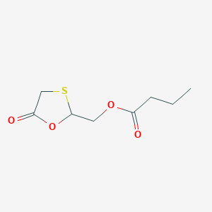 molecular formula C8H12O4S B8545819 (5-oxo-1,3-oxathiolan-2-yl)methyl Butanoate CAS No. 136891-16-2