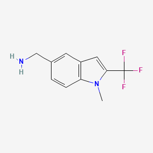 molecular formula C11H11F3N2 B8545845 (1-methyl-2-(trifluoromethyl)-1H-indol-5-yl)methanamine 