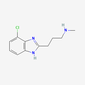 molecular formula C11H14ClN3 B8545853 [3-(4-chloro-1H-benzoimidazol-2-yl)-propyl]methyl-amine 
