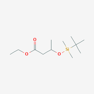 molecular formula C12H26O3Si B8545859 Ethyl 3-[tert-butyl(dimethyl)silyl]oxybutanoate 