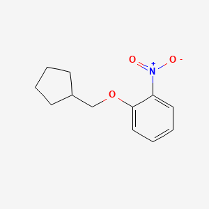 molecular formula C12H15NO3 B8545866 2-(Cyclopentylmethoxy)-1-nitrobenzene 