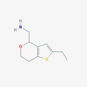 molecular formula C10H15NOS B8545877 (2-ethyl-6,7-dihydro-4H-thieno[3,2-c]pyran-4-yl)methanamine 