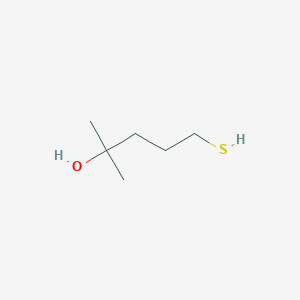 molecular formula C6H14OS B8545884 2-Methyl-5-sulfanylpentan-2-ol CAS No. 142569-67-3