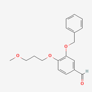 molecular formula C18H20O4 B8545908 3-(Benzyloxy)-4-(3-methoxypropoxy)benzaldehyde 