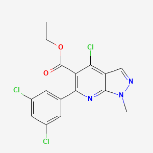 Ethyl 4-Chloro-6-(3,5-dichlorophenyl)-1-methyl-1H-pyrazolo-[3,4-b]pyridine-5-carboxylate