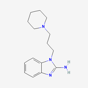 molecular formula C15H22N4 B8545953 1-[3-(Piperidin-1-yl)propyl]-1H-benzimidazol-2-amine CAS No. 62553-28-0