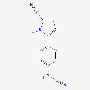 molecular formula C13H10N4 B8545992 [4-(5-cyano-1-methyl-1H-pyrrol-2-yl)phenyl]cyanamide CAS No. 921631-52-9