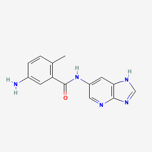 molecular formula C14H13N5O B8546020 Benzamide,5-amino-n-3h-imidazo[4,5-b]pyridin-6-yl-2-methyl- 