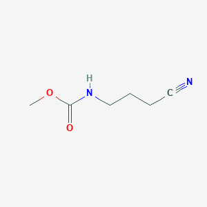 molecular formula C6H10N2O2 B8546027 N-(cyanopropyl)-carbamic acid methylester 
