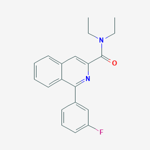 molecular formula C20H19FN2O B8546139 N,N-Diethyl-1-(3-fluorophenyl)isoquinoline-3-carboxamide CAS No. 89242-21-7