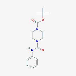 molecular formula C16H23N3O3 B8546160 Tert-butyl 4-phenylcarbamoyl-1-piperazinecarboxylate 