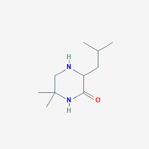 molecular formula C10H20N2O B8546218 6,6-Dimethyl-3-(2-methylpropyl)piperazinone CAS No. 78551-32-3