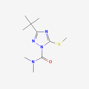 molecular formula C10H18N4OS B8546223 1H-1,2,4-Triazole-1-carboxamide, 3-tert-butyl-N,N-dimethyl-5-(methylthio)- CAS No. 64632-00-4