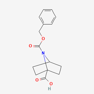 molecular formula C15H17NO4 B8546225 7-[(Benzyloxy)carbonyl]-7-azabicyclo[2.2.1]heptane-1-carboxylic acid 