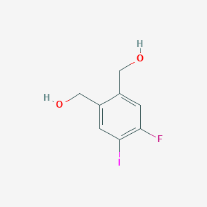 molecular formula C8H8FIO2 B8546305 (5-Fluoro-2-hydroxymethyl-4-iodo-phenyl)-methanol 