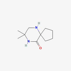 molecular formula C10H18N2O B8546382 8,8-Dimethyl-6,9-diaza-spiro[4.5]decan-10-one 