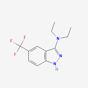 molecular formula C12H14F3N3 B8546455 N,N-Diethyl-5-(trifluoromethyl)-1H-indazol-3-amine CAS No. 61272-74-0