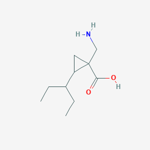 molecular formula C10H19NO2 B8546468 1-Aminomethyl-2-(1-ethyl-propyl)-cyclopropanecarboxylic acid 