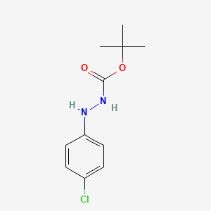 molecular formula C11H15ClN2O2 B8546510 tert-Butyl 2-(4-chlorophenyl)hydrazinecarboxylate 