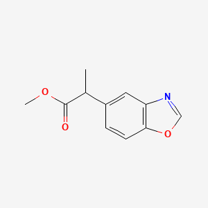 Methyl-2-(benzo[d]oxazol-5-yl)propanoate
