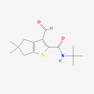 N-tert-Butyl-3-formyl-5,5-dimethyl-5,6-dihydro-4H-cyclopenta[b]thiophene-2-carboxamide