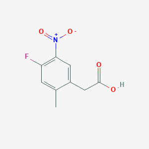 molecular formula C9H8FNO4 B8546606 2-(4-Fluoro-2-methyl-5-nitrophenyl)acetic acid 