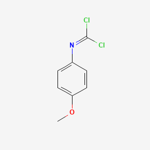 molecular formula C8H7Cl2NO B8546615 (4-Methoxyphenyl)carbonimidoyl CAS No. 63839-20-3
