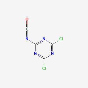 molecular formula C4Cl2N4O B8546636 2,4-Dichloro-6-isocyanato-1,3,5-triazine CAS No. 4063-62-1