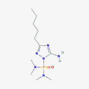 2-[Bis(dimethylamino)phosphoryl]-5-pentyl-1,2,4-triazol-3-amine