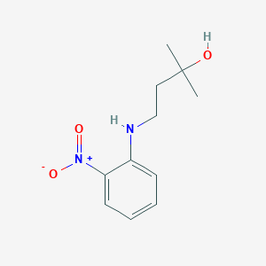 molecular formula C11H16N2O3 B8546702 2-Methyl-4-[(2-nitrophenyl)amino]-2-butanol 