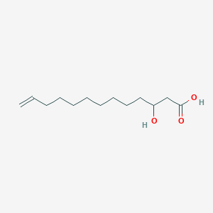 molecular formula C13H24O3 B8546724 3-Hydroxytridec-12-enoic acid CAS No. 51139-05-0