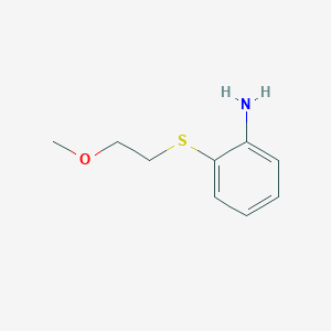 molecular formula C9H13NOS B8546766 2-(2-Methoxyethylthio)benzenamine 