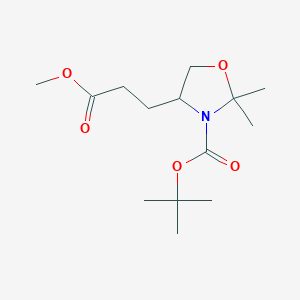 molecular formula C14H25NO5 B8546803 Methyl(S)-3-Boc-2,2-dimethyloxazolidine-4-propanoate 