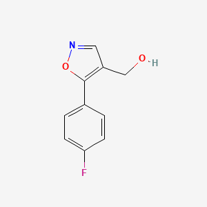 molecular formula C10H8FNO2 B8546847 5-(4-Fluorophenyl)-4-isoxazolylmethanol 